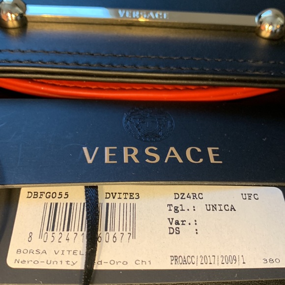 NWT Versace Borsa Vitello Clutch - Picture 8 of 14